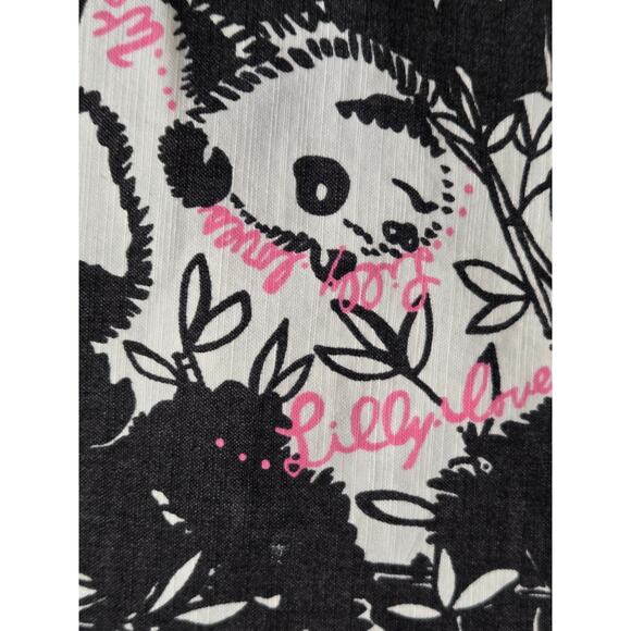 RARE Vintage Lilly Pulitzer Originals Pandamonium Panda WWF Resort Fit Pants, 6 - Picture 6 of 10